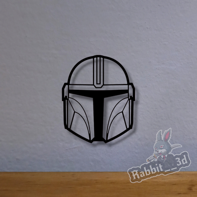 mandalore boîte mandalorien jaune étoile guerres joda dark vader sombre r2 d2 table tables silhouette ombre mur art 3d print model - Mito3D