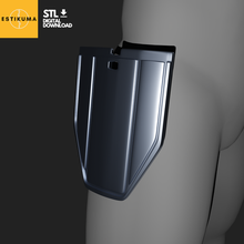 mandaloriano cadera plato armadura digital descargar estrella guerras mando amarillo bebé yoda 3d print model - Mito3D