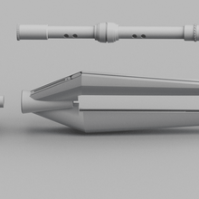 mandalorian lalo blaster fucile alternate parti rapinare pause stella guerre din djarin 3d print model - Mito3D