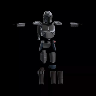 mandalorian armor grogu mando beskar 3d print model - Mito3D