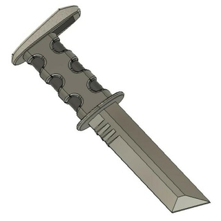 mandalorian lama galleria bo Katan giallo generosità cacciatore coltello pugnale baionetta puntello beskar 3ddesign4hire 3d print model - Mito3D