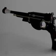 mandalorianas blaster bistol juego pistola de utilería cosplay la prop juguete bebé yoda star wars 3d print model - Mito3D