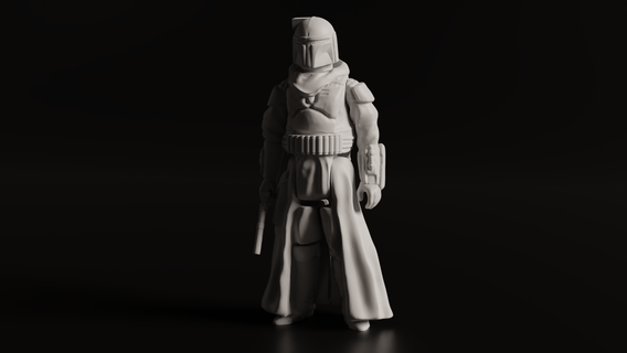 mandaloryalı Boba fett aksiyon şekil Kenner nostaljik star savaşlar bebek Yoda oyuncak milenyum şahin Jawa Tatooine din Djarin 3d print model - Mito3D