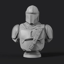 mandaloriano busto guerra Galaxias Jedi sith darth vader joda figura maravilla dc 3d print model - Mito3D