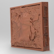 mandaloriane carbonite art yoda di natale star wars baby portachiavi 3d print model - Mito3D