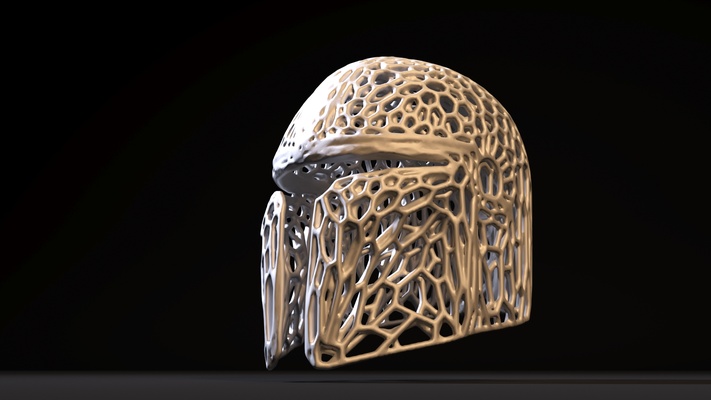 mandalorianer helm maske star kriege mando halloween urlaub party lärm djarin voronoi kunst zuhause haus zahl drahtmodell dekor lampe draht 3d print model - Mito3D