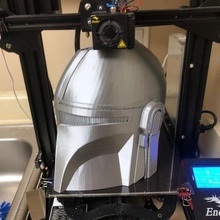 mandalorian helmet 2 piece print ender 3 cosplay costume prop starwars star wars the 3d print model - Mito3D