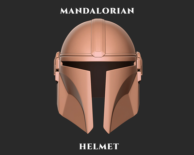 mandaloriano capacete 3d impressão modelo 3d print model - Mito3D