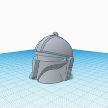 mandaloriano capacete chaveiro chave anel Guerra Estrelas comando tendência bebê yoda 3d print model - Mito3D