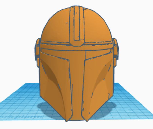 mandaloriano capacete porquinho banco 3D print model - Mito3D