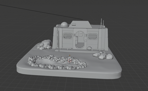 mandalorian hut diorama - season 3 finale building grogu baby yoda star wars 3d print model - Mito3D
