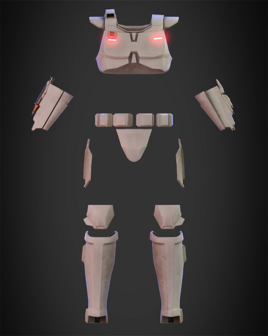 mandalorian imperiale super soldato armatura cosplay 3d Stampa modello arte tv serie casco alto poli commando tempesta cosplayer scansione replica robot 3D print model - Mito3D