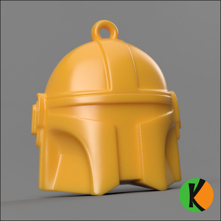 mandalorian chiave squillare portachiavi yoda giallo stella guerre booba fet 3d print model - Mito3D