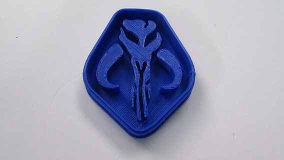 mandalorian logo biscotto taglierina v3 stella guerre 3d print model - Mito3D