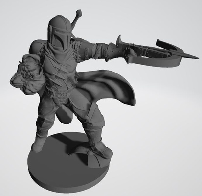 mandalorian medievale gioco zombidi arte giocattolo miniatura giochi guerra serie guerre stellari fantasia cavaliere 3d print model - Mito3D