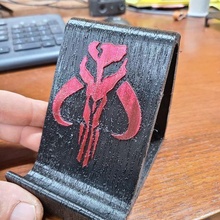 mandalorian phone holder gadget 3d print model - Mito3D