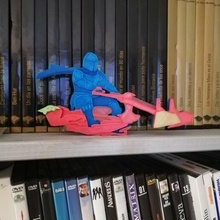 mandalorian speeder figura stella guerre bambino 3d print model - Mito3D