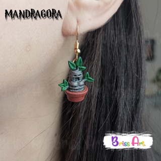mandragora 3d earrings harry potter mandrake printed resin necklace baby plant 3d print model - Mito3D