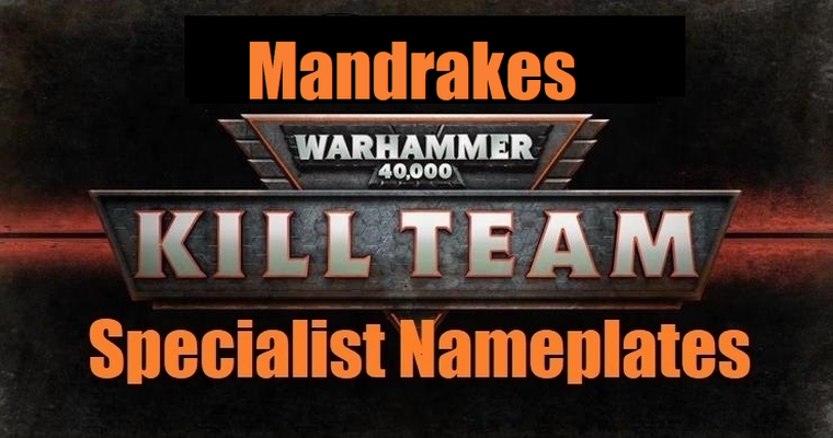 mandrakes killteam specialist nameplates game plates kill team 3d print model - Mito3D