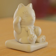 maneki-neko -splurge cat- high-poly 3d print model - Mito3D
