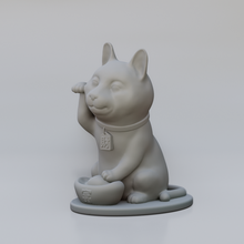 Maneki kedi Sanat sculptjanuary2022 b3d blender wip prionailurus bengalensis leopar Aksesuarlar hediye şanslı cazibe maskot 3d print model - Mito3D