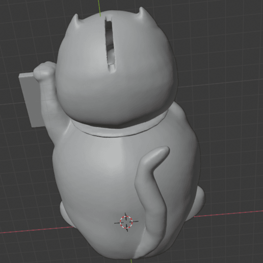 maneki neko bank fortune gadget piggy range cat success 3D print model - Mito3D