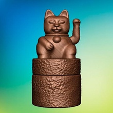 maneki neko caixa a arte enfeite gatinho de sorte caixote 3d print model - Mito3D