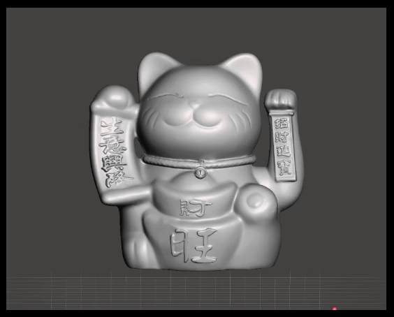 Maneki neko Glücklich Schutz Katze 3D print model - Mito3D