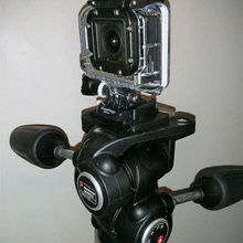 manfrotto rc2 quick release gopro hero 3 adapter gadget camera tripod hero3 3d print model - Mito3D