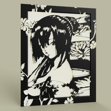 manga girl no1 art 2dart 2d wall painting 3d print model - Mito3D