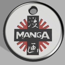 Manga Schlüssel Ring 3d print model - Mito3D