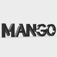 mango-logo Mode boutique Marke Kleidung design Modell shop store Charakter emblem logo Stil Modelle symbol Luxus - Zubehör moda stilvoll trend logotipe logotype drucken bedruckbar ist 3d print model - Mito3D