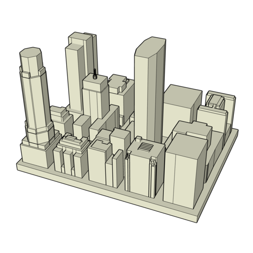 gratte-ciel de manhattan metlife building l'architecture l'amérique new york low poly la construction 3D print model - Mito3D