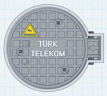 manhole cover telekom 1 10 scale maintenance hole 3d print model - Mito3D