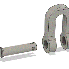manila de la herramienta elevación grillete sujetador montaje correa cuerda elevar el gancho anillo 3d print model - Mito3D