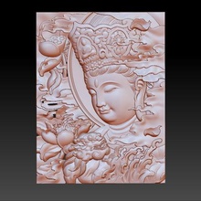 manjushri bodhisattva lion 3d model bas-relief art buddha religon painting character animal cnc emboss artcam orient china