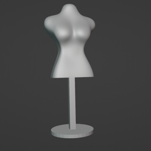 Mannequin weiblich Torso Base 3d print model - Mito3D