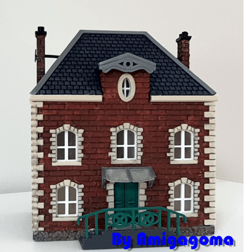 mansion game ho model modeling train house 3D print model - Mito3D