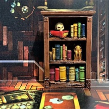 mansions madness - bookshelf bookcase 28mm game games wargaming wargames wargame shelves shelf rpg fantasy dnd tiles prop book case 32mm 30mm 25mm 3d print model - Mito3D