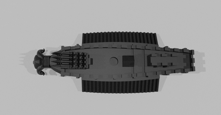 manthing drumgalley seastorm rocket mod navy naval wargaming wargame ship 3d print model - Mito3D