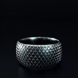 mantle ring diamond knurled geometric parametric jewelry sla resin printing perfect fit precision 3d print model - Mito3D