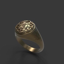 mantra loto flor anillo joyería yoga 3d print model - Mito3D