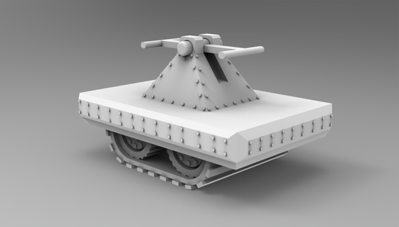 manual tanque 28mm escala escuro futuro veículos transporte 3d print model - Mito3D