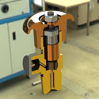 Manuel kapak monte edilebilir mühendislik mekanik sıvılar güç Üniversite kapı sıvı 3d print model - Mito3D