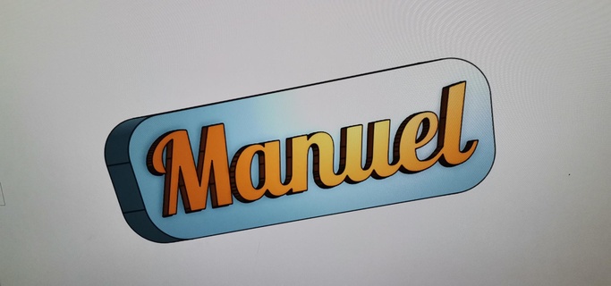 manuel illuminé signe LED lampe portable affiche 3d print model - Mito3D