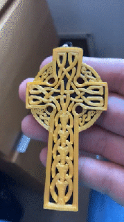 manx celtic cross pendant isle man christian necklace 3d print model - Mito3D