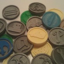 many coins art lulzbot badges 3d print model - Mito3D
