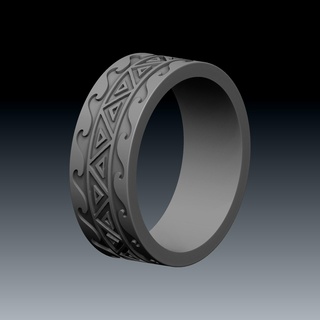 maorí olas anillo 3d print model - Mito3D