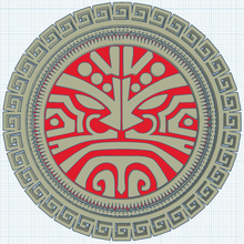 maori Coaster décor mur symbole 3d print model - Mito3D