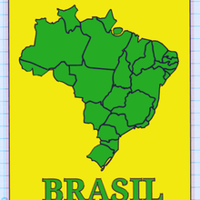 carte du brésil en 3d divers 3d print model - Mito3D